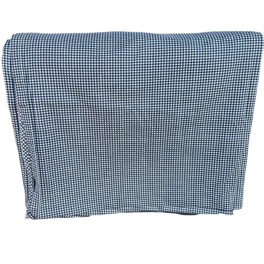 Vintage Ralph Lauren Wendy Small Gingham Blue King Size Flat Sheet READ